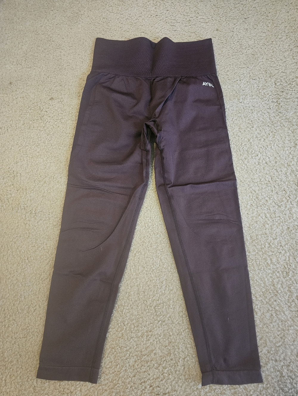 AYBL Empower Seamlrss Cocoa Brown High-Waist Black Active Leggings
